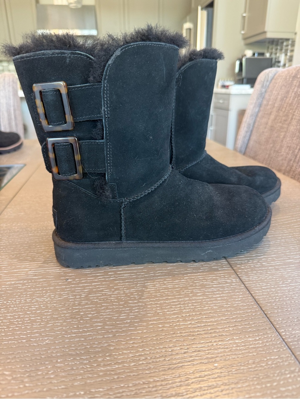UGG Black Suede Ankle Boot
